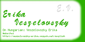 erika veszelovszky business card